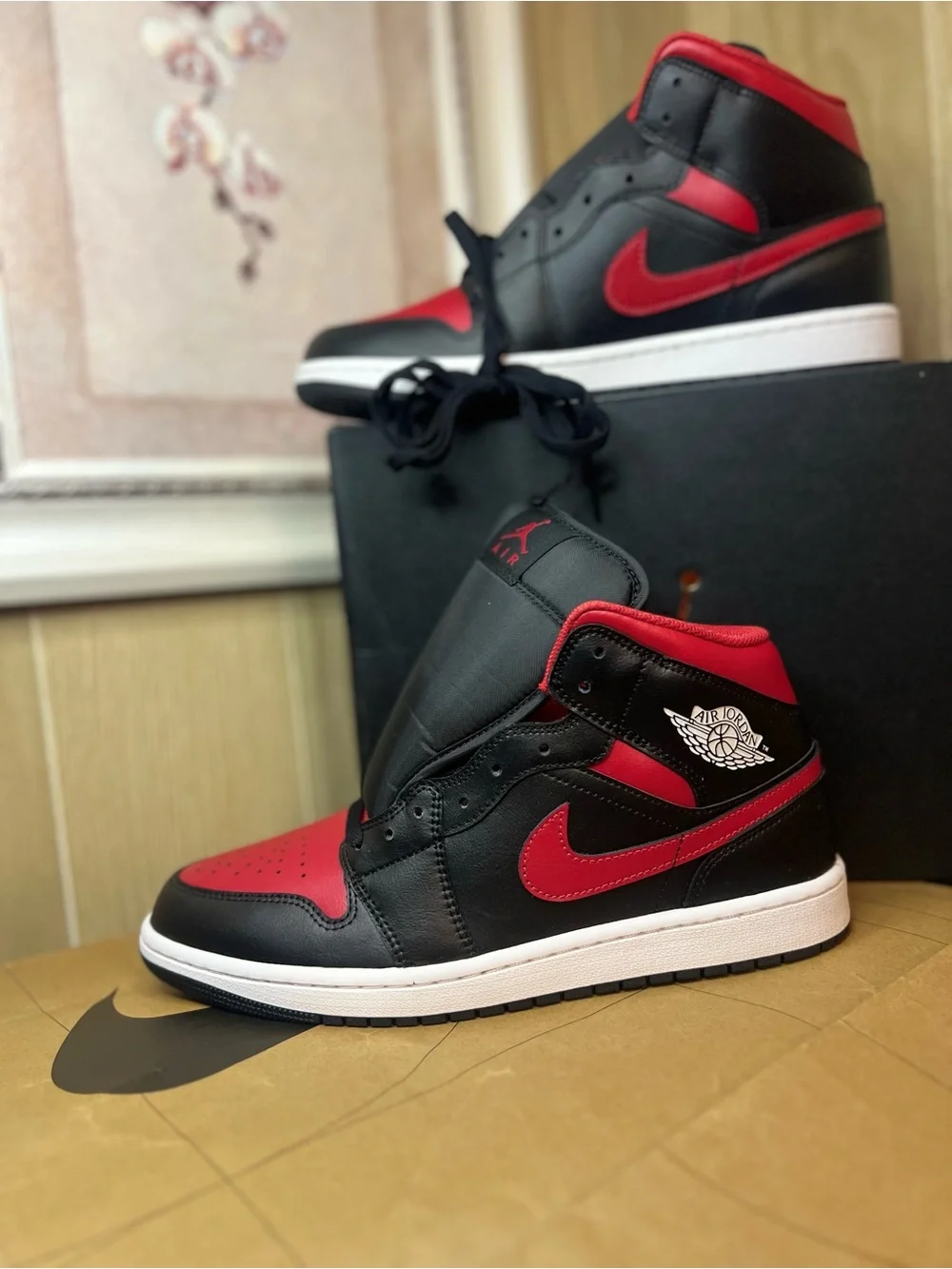 Jordan Men's High-Top Sneakers - Black & Red